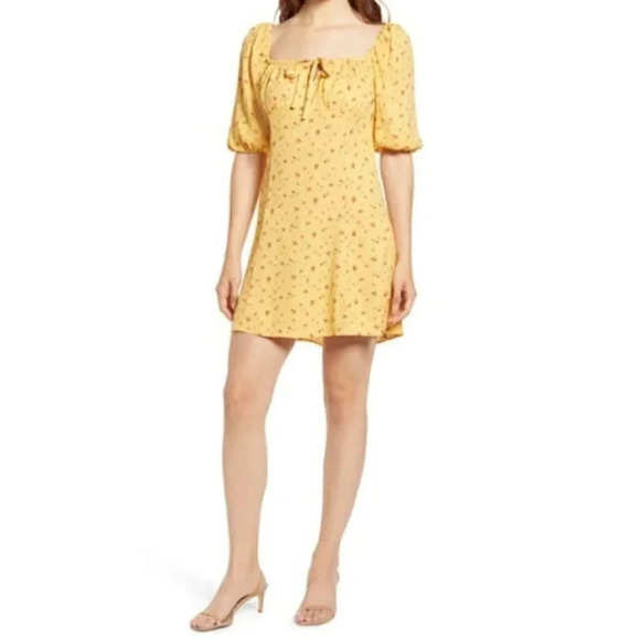 NWT Reformation Sette Mini Dress Gwen Floral Puff Sleeve Wedding Guest Bohemian - Picture 9 of 9